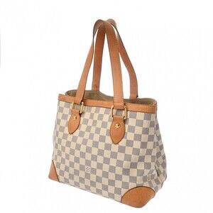 Louis Vuitton Handbag Damier Azur Canvas Hampstead White
